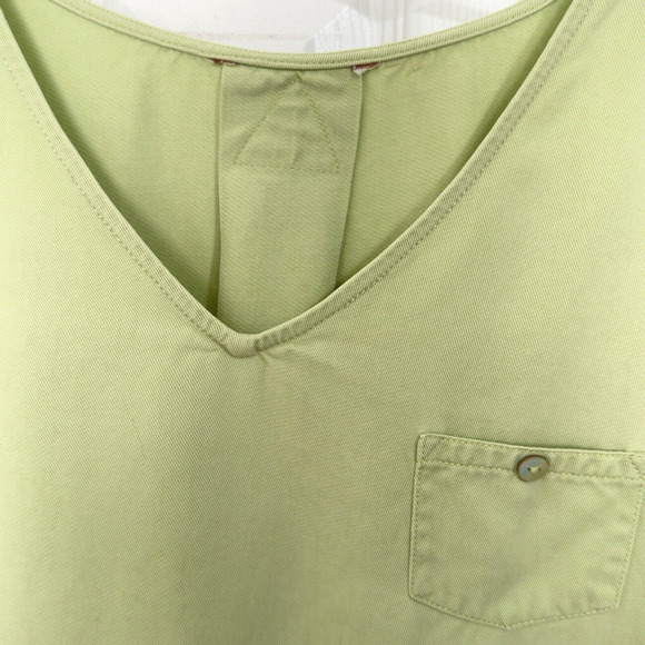 Soft Surroundings Sz L Lime Green Tencel Lyocell Top High-Low Tunic #27747 - Picture 4 of 5